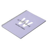 Carnet Purple Monogram Initial Aesthetic Gift notebook (Côté gauche)