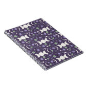 Carnet Purple Moon Phase Floral Pattern Spiral Notebook (Côté Droit)