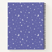 Carnet Purple Moons and Stars Nom personnalisé (Dos)