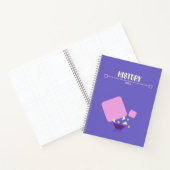 Carnet Purple Notebook with yellow geometric flowers (Intérieur)