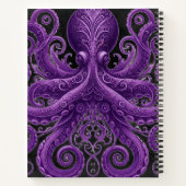 Carnet Purple Octopus Victorian Steampunk Kraken  (Dos)