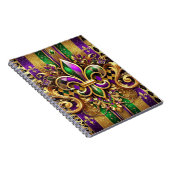CARNET PURPLE OR VERT MARDI GRAS FLEUR DE LIS (Côté Droit)