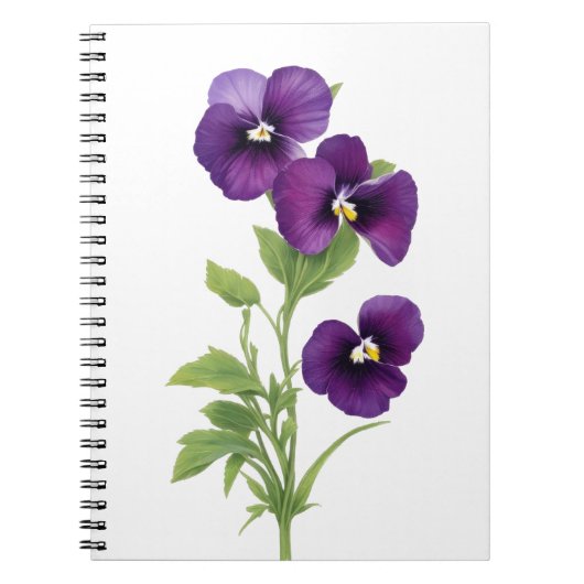Carnet Purple Pansy (Devant)