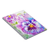 Carnet Purple Pansy Watercolour Flower Playing Cards Set (Côté Droit)