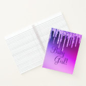 Carnet Purple Parties scintillant Bling Girl Nom Sparkle  (Intérieur)