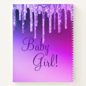 Carnet Purple Parties scintillant Bling Girl Nom Sparkle  (Dos)