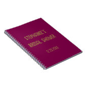 Carnet Purple Pink Gold Fête des mariées Nom Mariage invi (Côté Droit)
