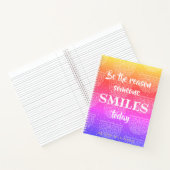 Carnet Purple Pink Yellow Ombre Rainbow - Ajouter Votre N (Intérieur)