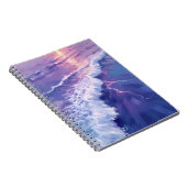 Carnet Purple Tide | Ocean Waves Watercolor Painting (Côté Droit)