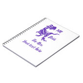 Carnet Purple Trex le Boss Dino (Côté gauche)