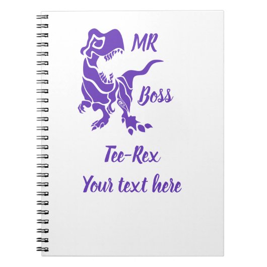 Carnet Purple Trex le Boss Dino (Devant)