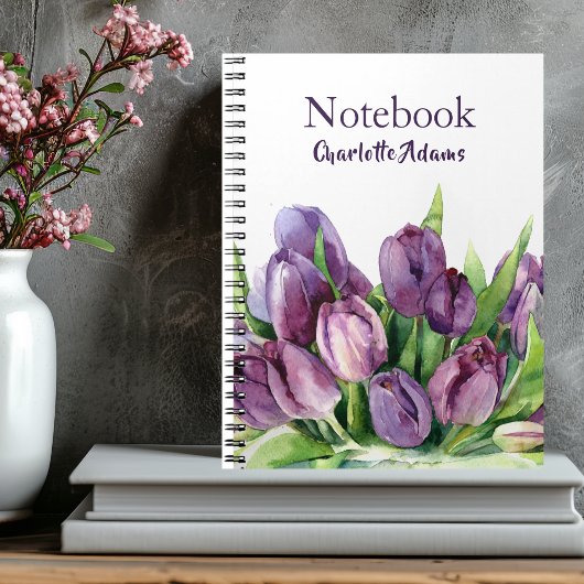Carnet Purple Tulips