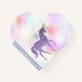 Carnet Purple Unicorn Pink Rainbow (Devant)