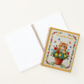 Carnet Purrfectly Playful Embroidered Kitten Poppies (Intérieur)
