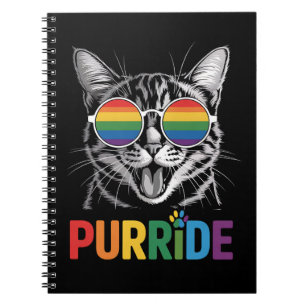 Carnet Purride Cat Gay Lesbian Rainbow LGBTQ Ally Pride