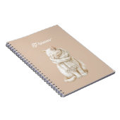 Carnet Purring Cream White Cat (Côté Droit)