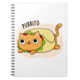 Carnet Purrito Chat Drôle Burrito Punison