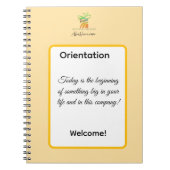 Carnet Put Your Logo Here New Employee Orientation  (Devant)