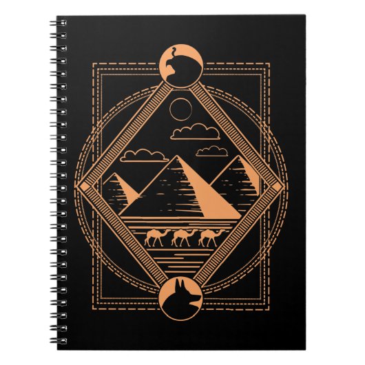 Carnet Pyramides égyptiennes Camions Anubis Horus Géométr (Devant)