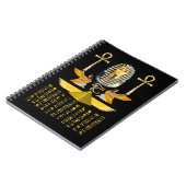 Carnet Pyramides égyptiennes Roi Tut Pharaoh Tutankhamun (Côté gauche)