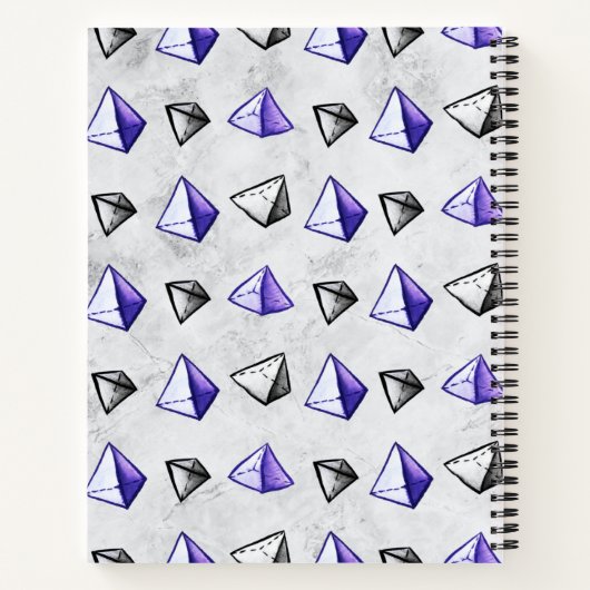 Carnet Pyramides Motif Géométrie Math Enseignant (Dos)