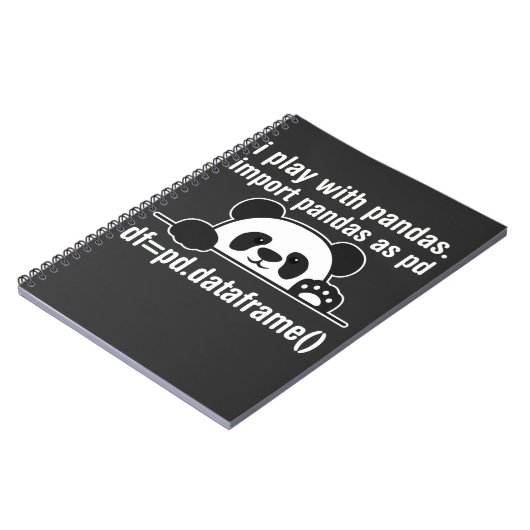 Carnet Python Programmer IT Nerd Panda Programmation Humo (Côté gauche)