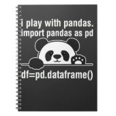 Carnet Python Programmer IT Nerd Panda Programmation Humo (Devant)
