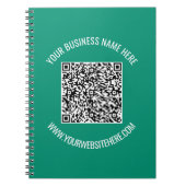 Carnet QR Code et texte personnalisé Promotion moderne (Devant)