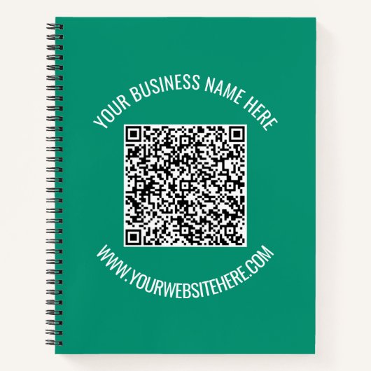 Carnet QR Code et texte personnalisé Promotion moderne (Devant)