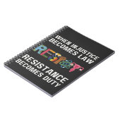 Carnet Quand L'Injustice Devient Loi, La Résistance Devie (Côté gauche)