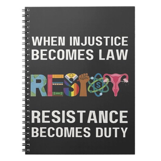 Carnet Quand L'Injustice Devient Loi, La Résistance Devie (Devant)