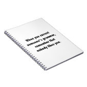 Carnet Quand vous corrigez la grammaire de quelqu'un (Côté Droit)