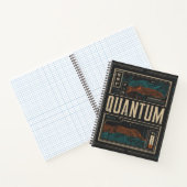 Carnet QUANTUM Vagues scientifiques Abstraites | Grunge R (Intérieur)