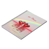 Carnet quarantième Coeurs de rubis d'anniversaire (Côté gauche)