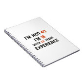 Carnet quarantième conceptions d'anniversaire (Côté Droit)