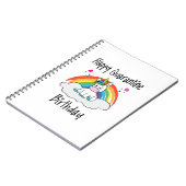 Carnet Quarantine Anniversaire Unicorn arc-en-ciel (Côté gauche)
