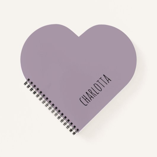 Carnet Quartz rose | Nom personnalisé noir (Devant)