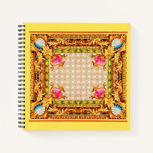 Carnet quatre coins Baroque (Devant)
