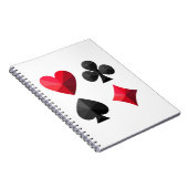 Carnet Quatre combinaisons de cartes à jouer : coeurs, cl (Côté Droit)