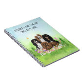 Carnet Quatre Espagnols Cavalier Roi Charles en Fleurs (Côté Droit)