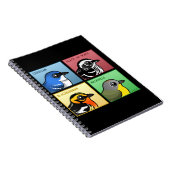 Carnet Quatre fauvettes de couleur (Côté Droit)