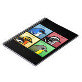 Carnet Quatre fauvettes de couleur (Côté gauche)