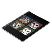 Carnet Quatre hiboux de couleur (foncés) (Côté gauche)