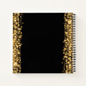 Carnet quatre-vingtième Or d'étincelles de partie de (Dos)