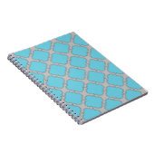 Carnet Quatrefoil bleu et gris (Côté Droit)