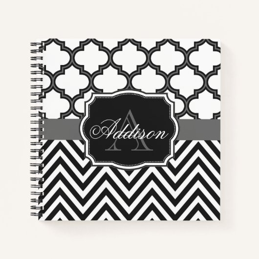 Carnet Quatrefoil Chevron Monogram (Devant)