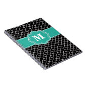 Carnet Quatrefoil noir et turquoise Monoagram (Côté Droit)