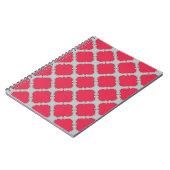 Carnet Quatrefoil rouge et gris (Côté gauche)