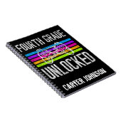 Carnet Quatrième année déverrouillée de retour à l'école (Côté Droit)