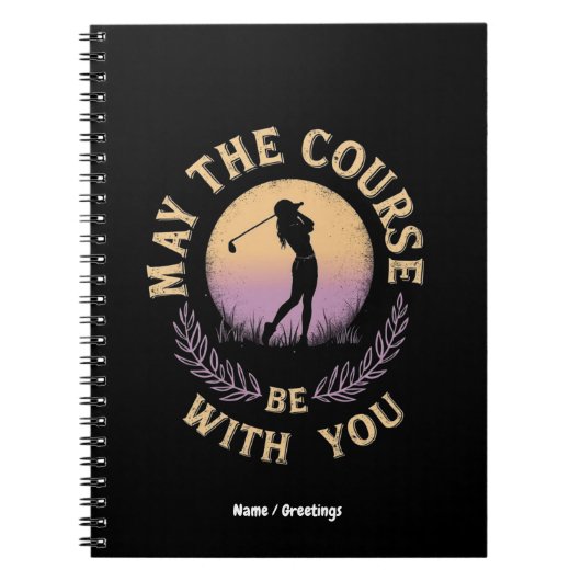 Carnet Que le terrain soit avec vous Amusant Golfer Golf (Devant)